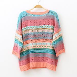 !japanese Hollow Iridescence Blouse Knit Sweater