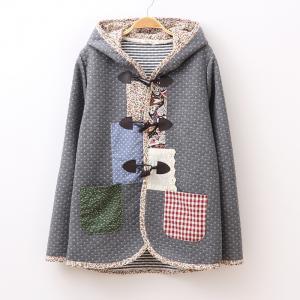 Japanese fashion winter dot patch p..