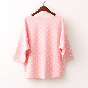 Three Quarter Sleeve Pink Star T-shirt