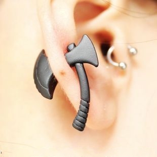 Stereo Fluorescent Axes Stud Earrings